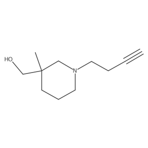 (1-But-3-ynyl-3-methylpiperidin-3-yl)methanol Structure
