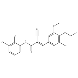3-(3-bromo-4-ethoxy-5-methoxyphenyl)-2-cyano-N-(2,3-dichlorophenyl)prop-2-enamide Structure