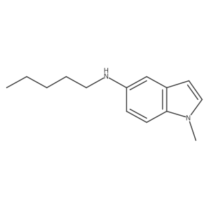 1-methyl-N-pentyl-1H-indol-5-amine结构式