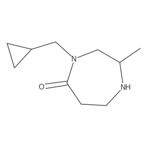 4-(Cyclopropylmethyl)-2-methyl-1,4-diazepan-5-one结构式