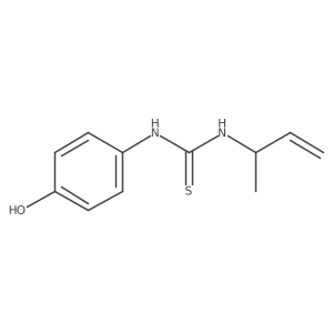 3-(But-3-en-2-yl)-1-(4-hydroxyphenyl)thiourea结构式