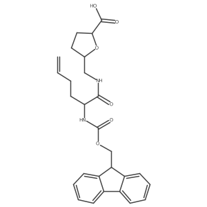 5-{[2-({[(9H-fluoren-9-yl)methoxy]carbonyl}amino)hex-5-enamido]methyl}oxolane-2-carboxylic acid结构式