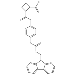 1-{2-[5-({[(9H-fluoren-9-yl)methoxy]carbonyl}amino)pyridin-2-yl]acetyl}azetidine-2-carboxylic acid Structure