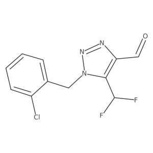1-[(2-chlorophenyl)methyl]-5-(difluoromethyl)-1H-1,2,3-triazole-4-carbaldehyde Structure
