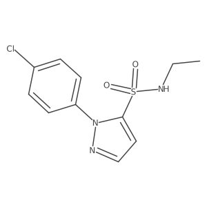 1-(4-chlorophenyl)-N-ethyl-1H-pyrazole-5-sulfonamide结构式
