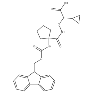 2-cyclopropyl-2-({[1-({[(9H-fluoren-9-yl)methoxy]carbonyl}amino)cyclopentyl]formamido}oxy)acetic acid Structure