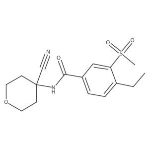 N-(4-Cyanooxan-4-yl)-4-ethyl-3-methylsulfonylbenzamide结构式