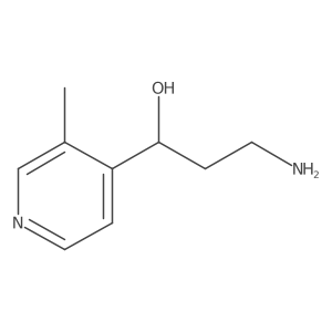 (1S)-3-amino-1-(3-methylpyridin-4-yl)propan-1-ol结构式