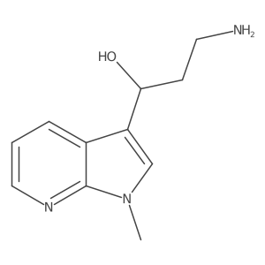 (1R)-3-amino-1-{1-methyl-1H-pyrrolo[2,3-b]pyridin-3-yl}propan-1-ol结构式