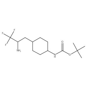 tert-butyl N-[4-(2-amino-3,3,3-trifluoropropyl)cyclohexyl]carbamate Structure