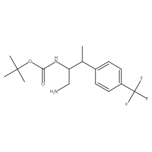 tert-butyl N-{1-amino-3-[4-(trifluoromethyl)phenyl]butan-2-yl}carbamate结构式
