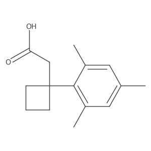 2-[1-(2,4,6-Trimethylphenyl)cyclobutyl]acetic acid结构式