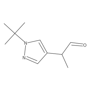 2-(1-tert-butyl-1H-pyrazol-4-yl)propanal结构式