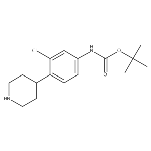 tert-butyl N-[3-chloro-4-(piperidin-4-yl)phenyl]carbamate Structure