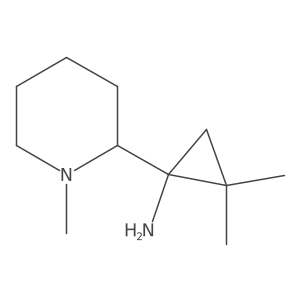 2,2-Dimethyl-1-(1-methylpiperidin-2-yl)cyclopropan-1-amine结构式