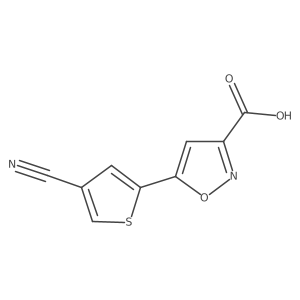 5-(4-Cyanothiophen-2-yl)-1,2-oxazole-3-carboxylic acid Structure