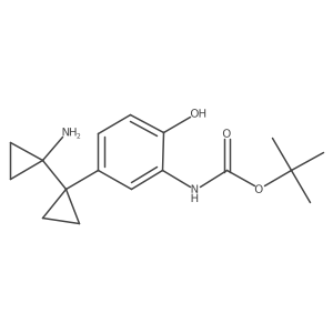 tert-butyl N-{5-[1-(1-aminocyclopropyl)cyclopropyl]-2-hydroxyphenyl}carbamate Structure