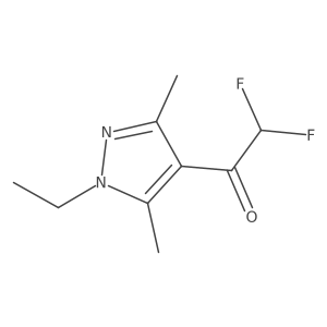 1-(1-ethyl-3,5-dimethyl-1H-pyrazol-4-yl)-2,2-difluoroethan-1-one结构式