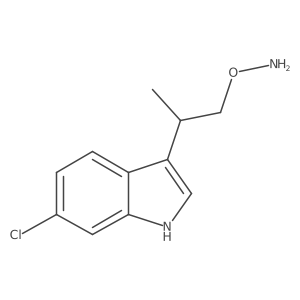 O-[2-(6-chloro-1H-indol-3-yl)propyl]hydroxylamine Structure
