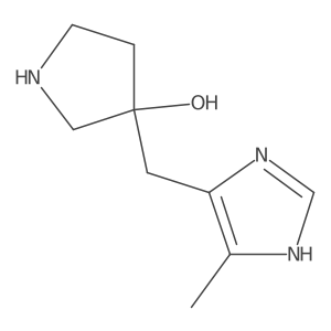 3-[(4-methyl-1H-imidazol-5-yl)methyl]pyrrolidin-3-ol Structure