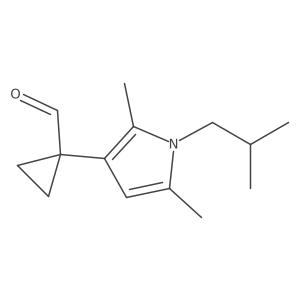 1-[2,5-dimethyl-1-(2-methylpropyl)-1H-pyrrol-3-yl]cyclopropane-1-carbaldehyde Structure