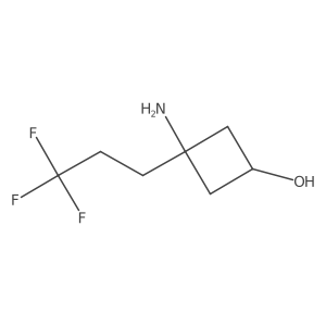 3-Amino-3-(3,3,3-trifluoropropyl)cyclobutan-1-ol结构式