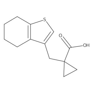 1-[(4,5,6,7-Tetrahydro-1-benzothiophen-3-yl)methyl]cyclopropane-1-carboxylic acid结构式
