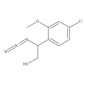 2-Azido-2-(4-chloro-2-methoxyphenyl)ethan-1-ol结构式