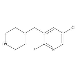 5-Chloro-2-fluoro-3-[(piperidin-4-yl)methyl]pyridine结构式