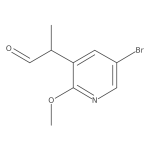 2-(5-Bromo-2-methoxypyridin-3-yl)propanal结构式