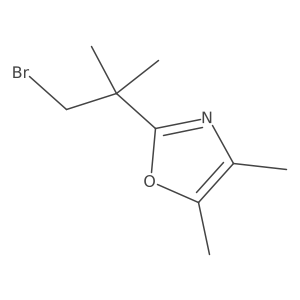 2-(1-Bromo-2-methylpropan-2-yl)-4,5-dimethyl-1,3-oxazole结构式