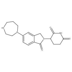 3-[5-(1,4-diazepan-1-yl)-1-oxo-2,3-dihydro-1H-isoindol-2-yl]piperidine-2,6-dione结构式