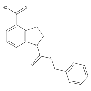 1-Phenylmethoxycarbonyl-2,3-dihydroindole-4-carboxylic acid结构式