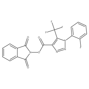 1,3-dioxo-2,3-dihydro-1H-isoindol-2-yl 1-(2-fluorophenyl)-5-(trifluoromethyl)-1H-1,2,3-triazole-4-carboxylate Structure