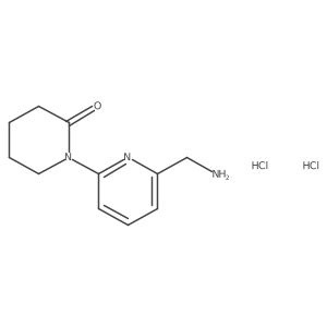 1-[6-(Aminomethyl)pyridin-2-yl]piperidin-2-one dihydrochloride结构式