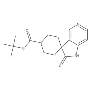 tert-Butyl 2'-oxo-2',3'-dihydrospiro{piperidine-4,1'-pyrrolo[3,2-c]pyridine}-1-carboxylate Structure
