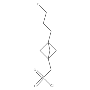 [3-(3-Fluoropropyl)-1-bicyclo[1.1.1]pentanyl]methanesulfonyl chloride Structure