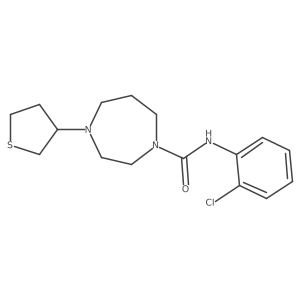N-(2-Chlorophenyl)-4-(thiolan-3-yl)-1,4-diazepane-1-carboxamide结构式
