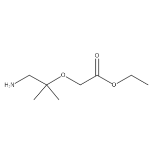Ethyl 2-[(1-amino-2-methylpropan-2-yl)oxy]acetate结构式