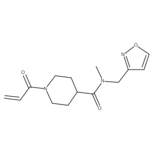 1-Acryloyl-N-(isoxazol-3-ylmethyl)-N-methylpiperidine-4-carboxamide结构式