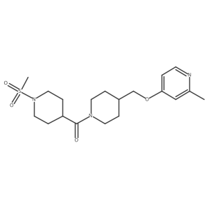 4-{[1-(1-Methanesulfonylpiperidine-4-carbonyl)piperidin-4-yl]methoxy}-2-methylpyridine结构式