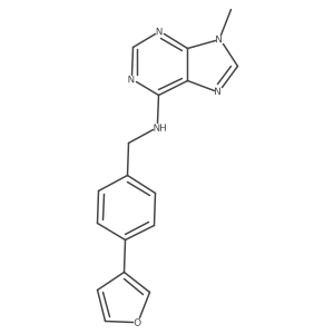 N-{[4-(furan-3-yl)phenyl]methyl}-9-methyl-9H-purin-6-amine结构式