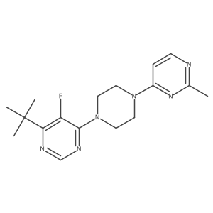 4-Tert-butyl-5-fluoro-6-[4-(2-methylpyrimidin-4-yl)piperazin-1-yl]pyrimidine结构式
