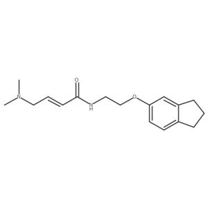(E)-N-[2-(2,3-Dihydro-1H-inden-5-yloxy)ethyl]-4-(dimethylamino)but-2-enamide Structure