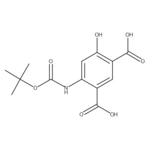 4-{[(Tert-butoxy)carbonyl]amino}-6-hydroxybenzene-1,3-dicarboxylic acid结构式