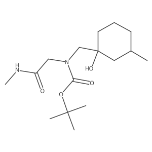 tert-butyl N-[(1-hydroxy-3-methylcyclohexyl)methyl]-N-[(methylcarbamoyl)methyl]carbamate Structure