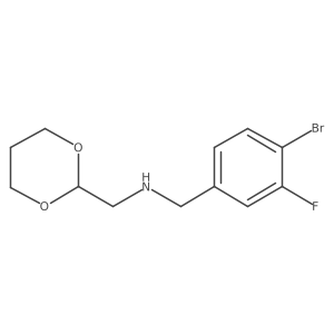 [(4-Bromo-3-fluorophenyl)methyl][(1,3-dioxan-2-yl)methyl]amine结构式