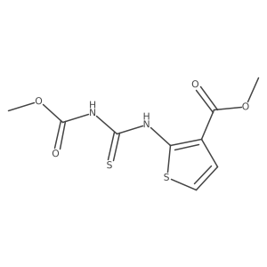Methyl 2-({[(methoxycarbonyl)amino]methanethioyl}amino)thiophene-3-carboxylate结构式