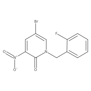 5-Bromo-1-[(2-fluorophenyl)methyl]-3-nitro-1,2-dihydropyridin-2-one结构式