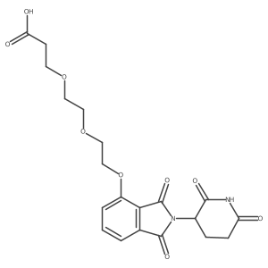 3-(2-(2-((2-(2,6-Dioxopiperidin-3-yl)-1,3-dioxoisoindolin-4-yl)oxy)ethoxy)ethoxy)propanoic acid结构式